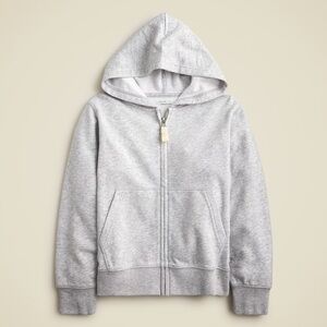 Crewcuts J.Crew Kids Heather Grey Full-Zip Hoodie Size M 8-9 100% Cotton Preppy